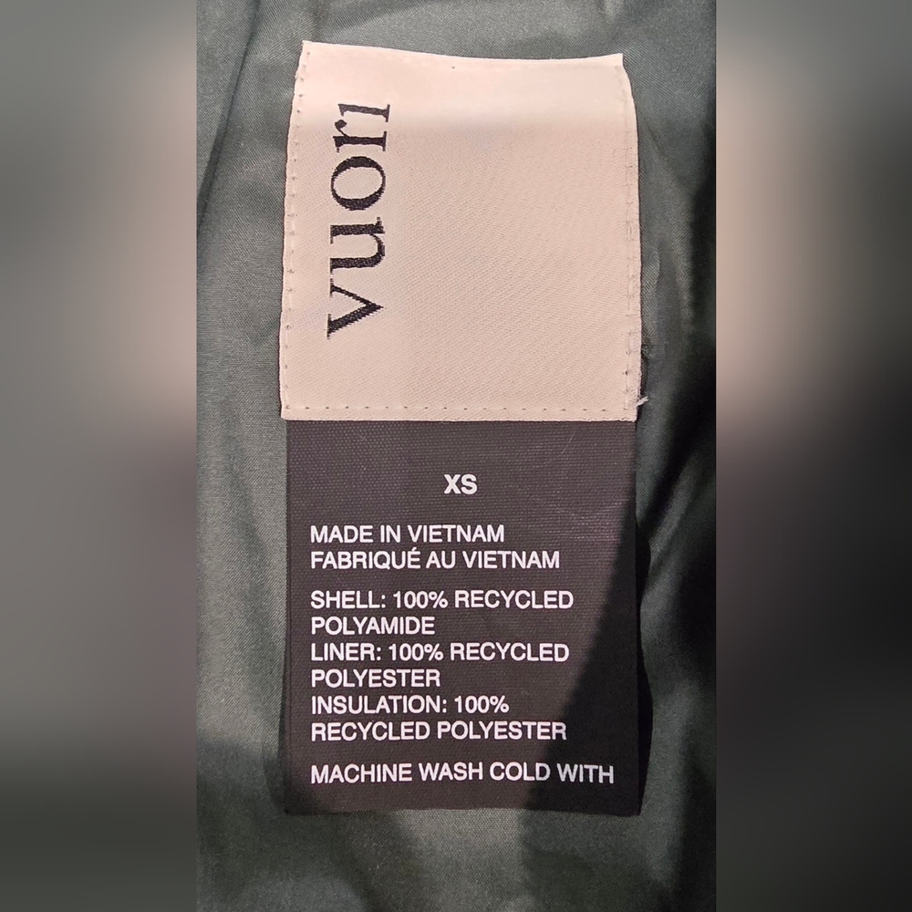 Vuori Hudson Insulated Shine Jacket In Aspen Green Size XS - Picture 4 of 14